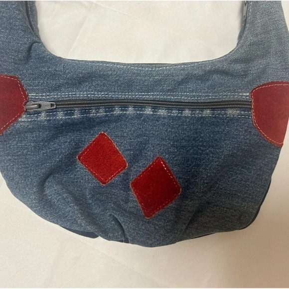 DIY denim fanny pack  or sling purse! Suede patched and the creators tag inside. - Picture 4 of 7